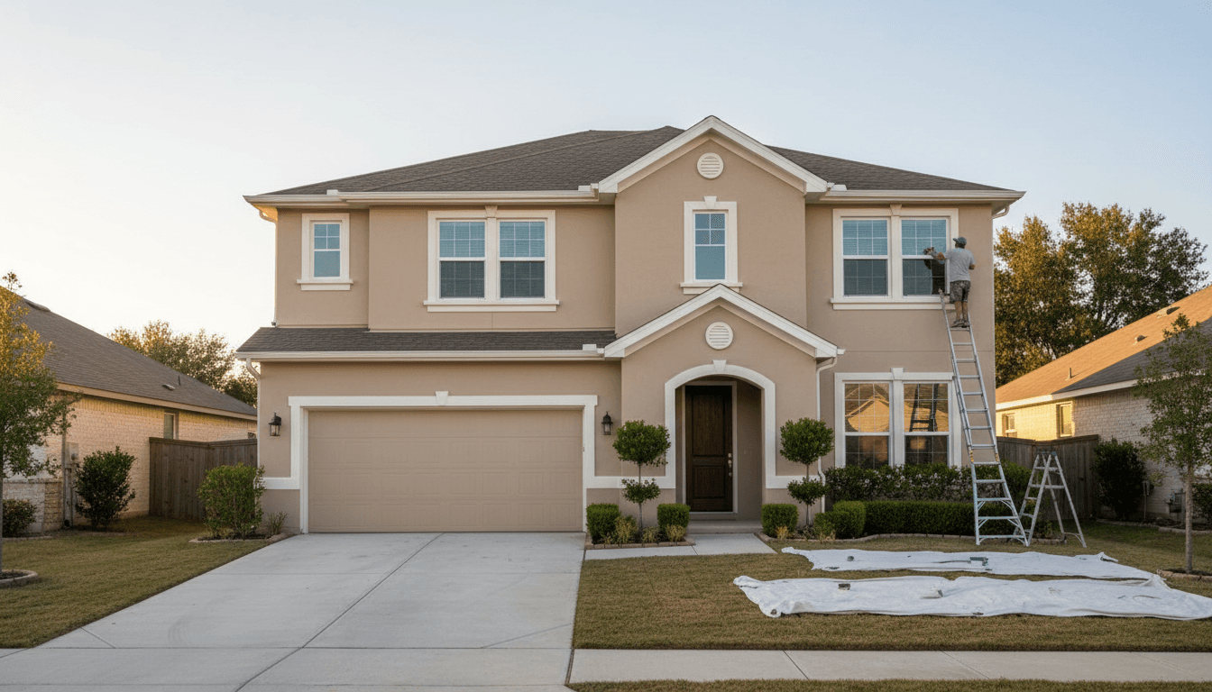 Exterior house painting project by Pereiras Painting Services